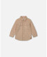 ფოტო #1 პროდუქტის Little Boys Sherpa Overshirt With Pocket Beige - Toddler|Child