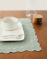 Фото #6 товара Scalloped linen blend placemat