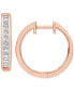 ფოტო #2 პროდუქტის Diamond Princess Small Hoop Earrings (1 ct. t.w.) in 14k Rose Gold