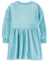 Фото #4 товара Toddler Long-Sleeve Velour Dress 3T