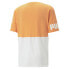 Puma Power Colorblock Logo Crew Neck Short Sleeve T-Shirt Mens Orange Casual Top