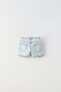 Denim bermuda shorts with side taping