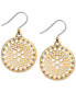 ფოტო #1 პროდუქტის Two-Tone Openwork Disc Drop Earrings