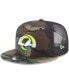 Фото #2 товара Men's Camo Los Angeles Rams Woodland 9FIFTY Snapback Hat