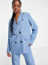 Фото #1 товара 4th & Reckless tailored open back blazer co-ord in blue