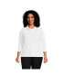 Фото #1 товара Plus Size 3/4 Sleeve Light Weight Jersey Cowl Neck Top