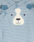 Фото #7 товара Baby Striped Dog Side-Snap Cotton Sleep & Play Pajamas 6M