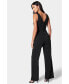 Фото #2 товара Women's Scuba Crepe V-Neck Jumpsuit