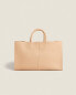 Leather tote bag