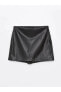 Юбка LCW Vision Standard Fit Leather Look Shorts