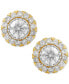 ფოტო #2 პროდუქტის Diamond Halo Stud Earrings (1 ct. t.w.) in 10k Gold