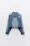 Фото #4 товара Укороченная джинсовая куртка z1975 patchwork ZARA