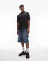 Topman oversized fit polo in black