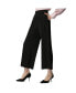 Фото #1 товара Women's Smooth Silk Wide Leg Cropped Pants for Women