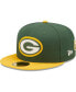 ფოტო #4 პროდუქტის Men's Green, Gold Green Bay Packers Super Bowl XXXI Letterman 59FIFTY Fitted Hat