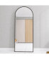 65" Arched Full Length Mirror Floor Dressing Mirror - Black