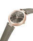 Women's Quartz Classic Gray Genuine Leather Watch 34mm