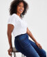 Фото #4 товара Women's Mid-Rise Pull-On Straight-Leg Denim Jeans, Created for Macy's