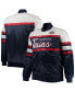 Фото #1 товара Men's Navy, Red Minnesota Twins Big and Tall Coaches Satin Full-Snap Jacket