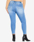 Фото #2 товара Plus Size Serendipity Zip Skinny Jean