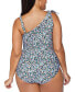 Фото #4 товара Trendy Plus Size Marita Floral One-Piece Swimsuit