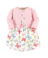 Baby Girls Baby Cotton Dress and Cardigan 2pc Set, Butterflies