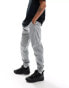 Фото #1 товара Hollister cuffed cotton nylon skinny joggers in light grey