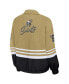 Women's Gold Distressed New Orleans Saints Vintage-Like Throwback Windbreaker Full-Zip Jacket