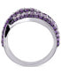 ფოტო #4 პროდუქტის Amethyst (4/5 ct. t.w.) & Rose De France (3/4 ct. t.w.) Swirl Ring in Sterling Silver