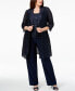 ფოტო #1 პროდუქტის 3-Pc. Plus Size Sequined Lace Pantsuit & Shell