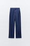 Straight fit satin trousers
