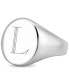 ფოტო #1 პროდუქტის Initial Signet Ring in Sterling Silver