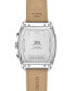 Men's Echelon Chronograph White Genuine Calf Leather Watch, 41mm