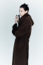 Фото #8 товара Пальто из смесовой шерсти manteco с капюшоном — zw collection ZARA