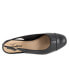 Фото #8 товара Trotters Dea T7001-057 Womens Black Narrow Leather Slingback Heels Shoes