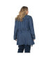 ფოტო #2 პროდუქტის Women's Plus Size Tencel Denim Trench Coat