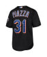 ფოტო #3 პროდუქტის Big Boys Mike Piazza Black New York Mets Cooperstown Collection Mesh Batting Practice Jersey
