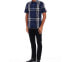 Burberry 经典格纹短袖衬衫 男款 深蓝色 / Рубашка Burberry Trendy Clothing 40039361