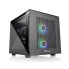 Thermaltake Divider 200 TG Air Micro - Micro Tower - PC - Black - SPCC - Tempered glass - Gaming - Blue - Green - Red