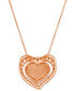 ფოტო #3 პროდუქტის GODIVA x Le Vian® Chocolate & Nude Diamond (1-1/4 ct. t.w.) Heart 20" Adjustable Pendant Necklace in 14k Rose Gold