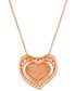 Фото #3 товара GODIVA x Le Vian® Chocolate & Nude Diamond (1-1/4 ct. t.w.) Heart 20" Adjustable Pendant Necklace in 14k Rose Gold