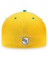 ფოტო #4 პროდუქტის Men's Gold/Kelly Green Minnesota North Stars Iconic Heritage Two-Tone Panel Fitted Hat