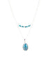 Фото #2 товара Delicately Genuine Blue Apatite Oval Pendant Necklace