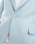 Фото #3 товара Twisted Tailor suit jacket in baby blue pinstripe