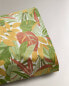 Leaf print pillowcase