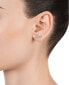 Gentle silver longitudinal earrings with zircons Elegant 13001E000-30