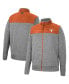 Men's Charcoal, Texas Orange Texas Longhorns Putter Herringbone Full-Zip Jacket