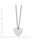 Фото #2 товара Chisel polished Heart Pendant on a Cable Chain Necklace