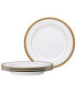 Фото #2 товара Charlotta Gold Set of 4 Salad Plates, Service For 4