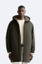 Technical parka with matching faux shearling